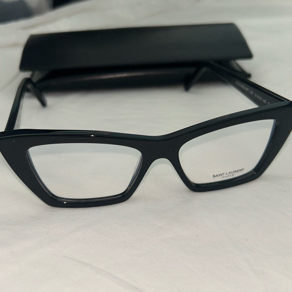 Saint Laurent Black SL 276 MICA Cat-Eye Glasses - Picture 4 of 9